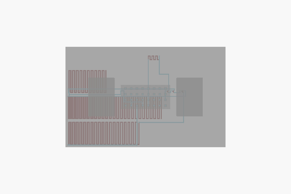Top view of the Albumin Urinalysis Chip, generated from OpenSCAD source